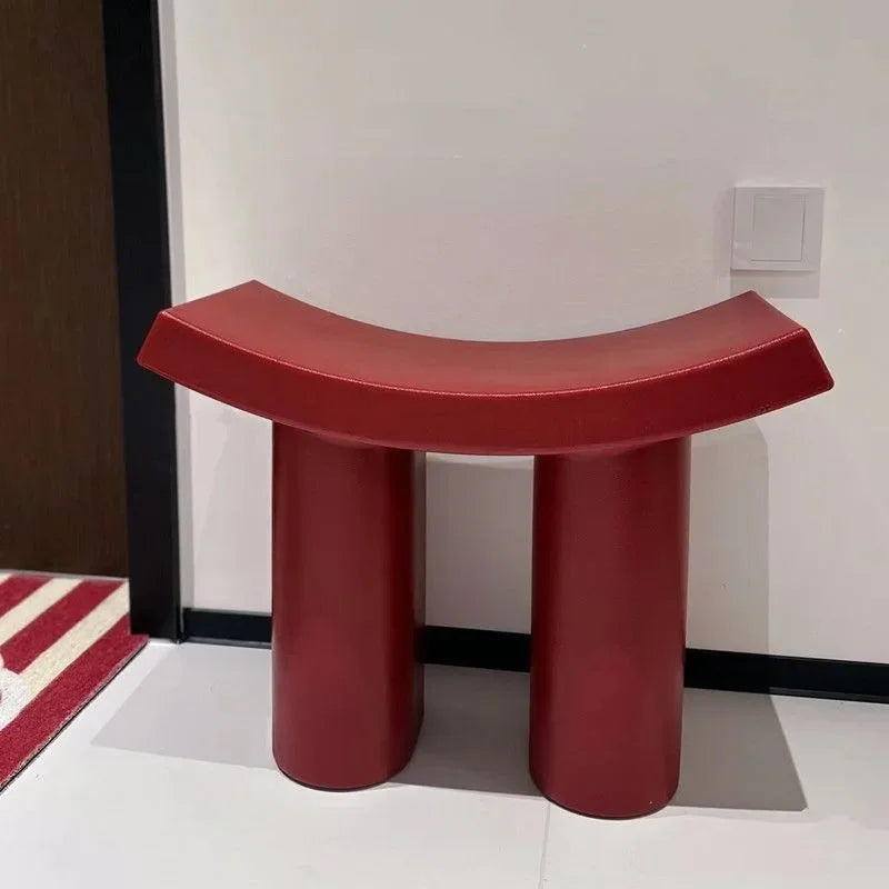 Nordic Minimalist Plastic Low Stool – Modern Home Entry Seat Home Accent Stool Axl