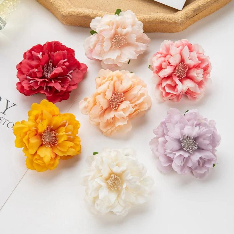 Silk Peony Artificial Flower Heads 10/30 Pcs – Wedding & Home Décor Artificial Flower Heads Axl