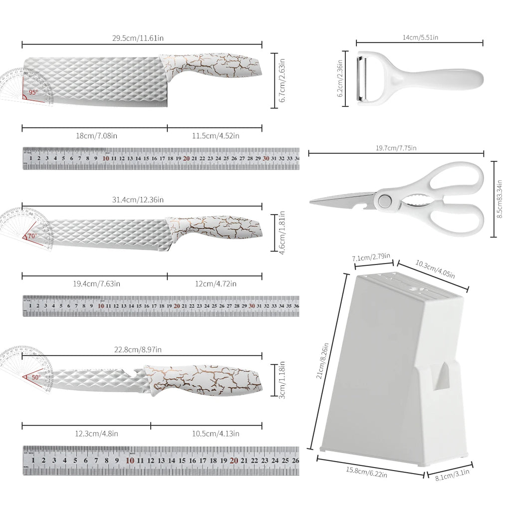 6-Piece Stainless Steel Kitchen Knife Set | Multi-Function Kitchen Knife Set Axl