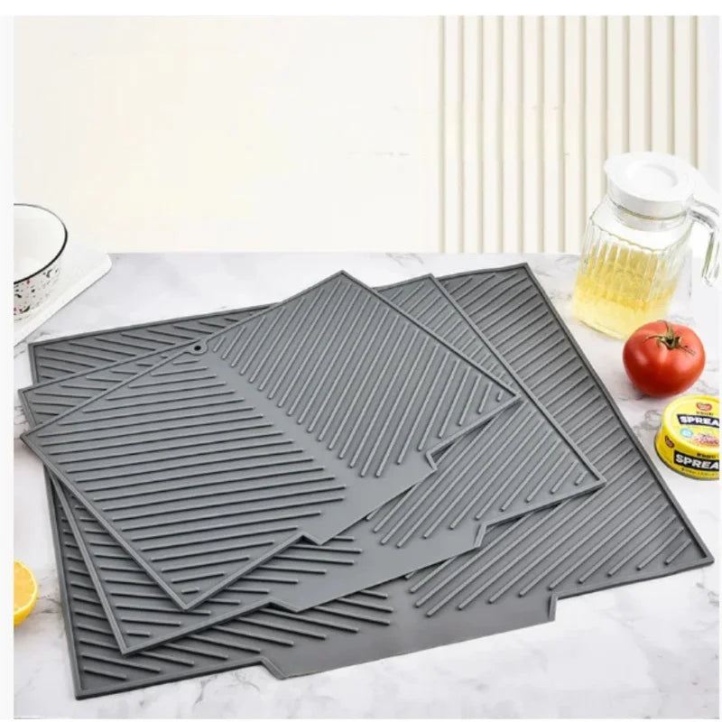Silicone Draining Drying Mat – Non-Slip Kitchen Dish Pad Kitchen Drying Mat Axl