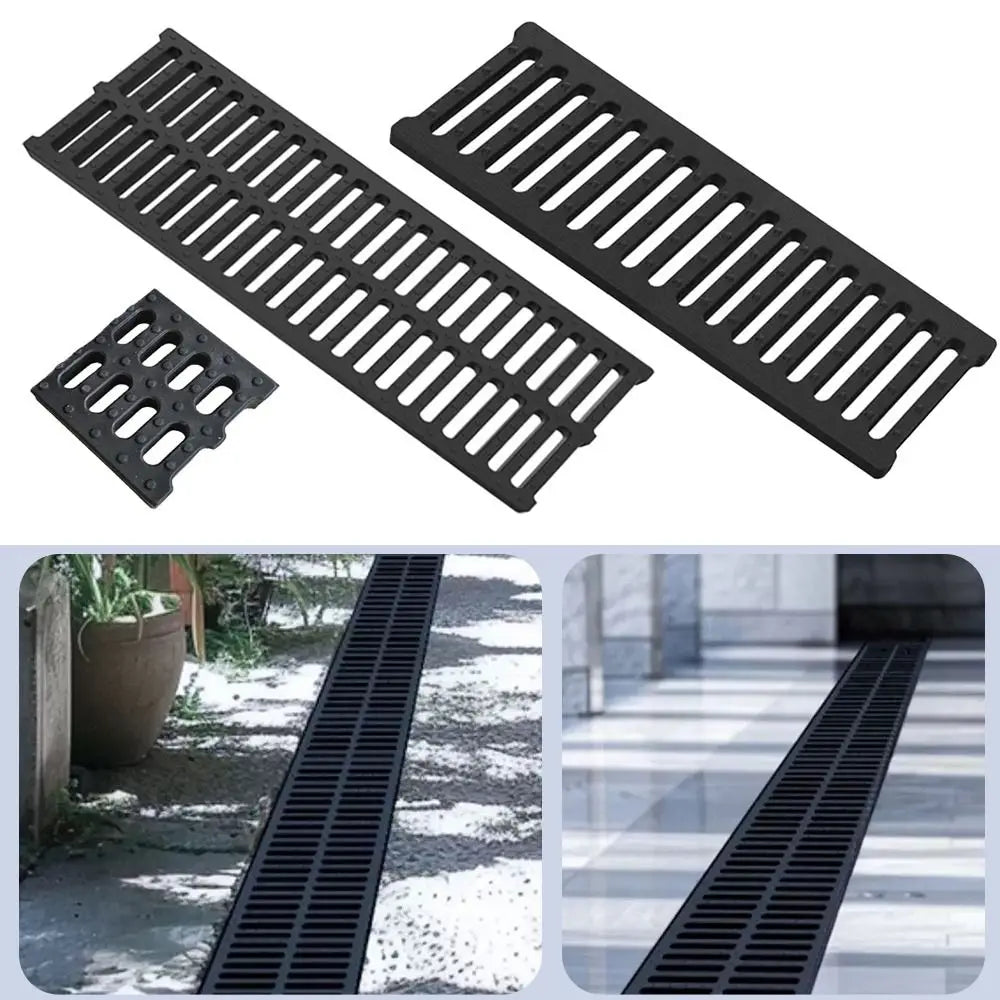 Resin Plastic Trench Drain Cover Grate – Garage, Driveway & Outdoor Drain Cover Grate Axl