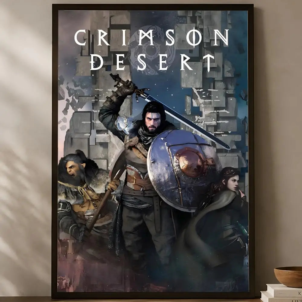 Crimson Desert Game Poster – Self-Stick HD PVC Wall Art Wall Art Poster Axl White01 15X20cmNoframe
