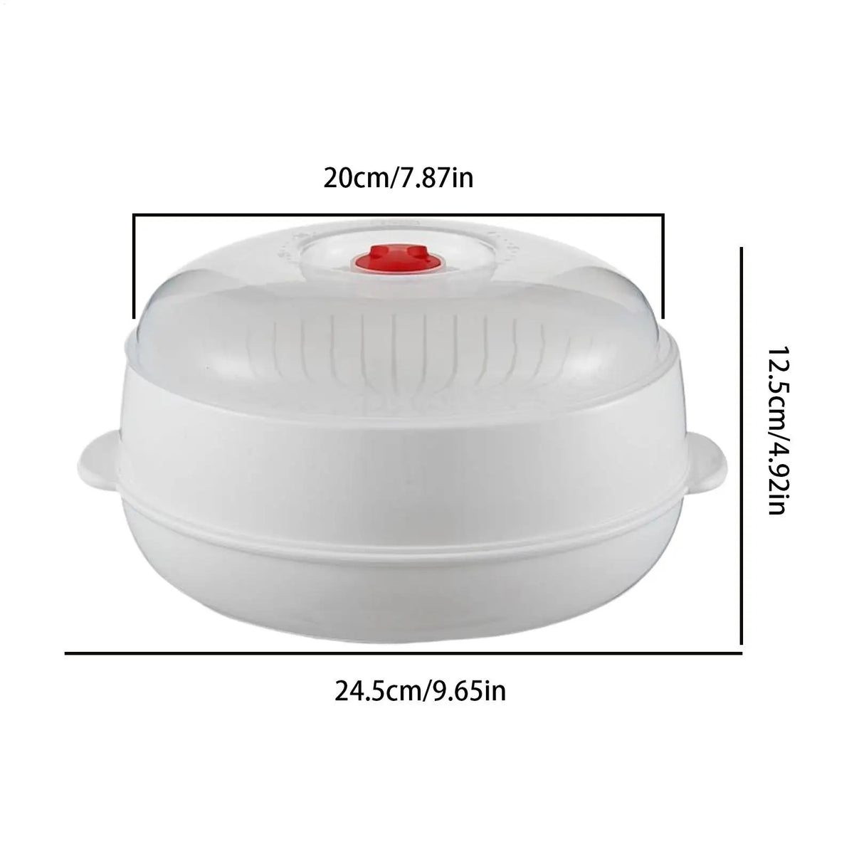 Large Capacity Microwave Food Steamer Box with Lid & Steam Vent Microwave Food Steamer Axl
