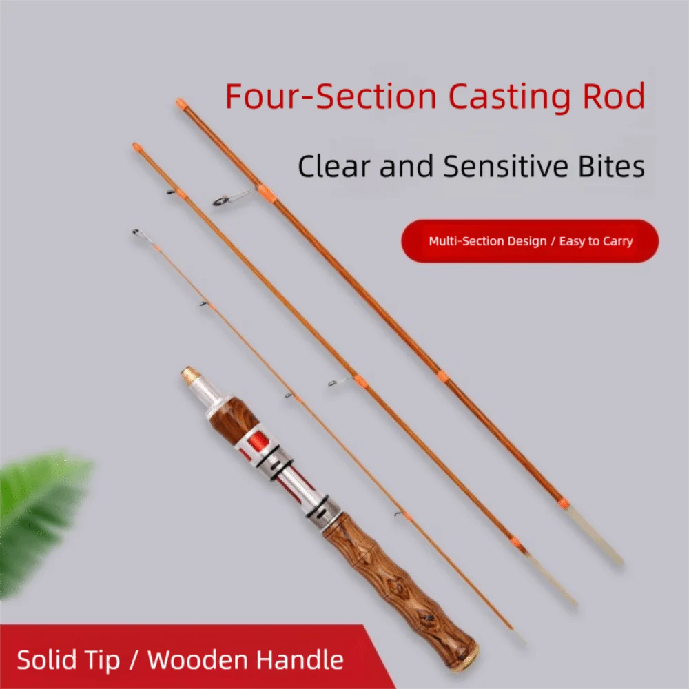 1.4m Carbon Fiber Spinning Travel Rod – 4-Section UL Fishing Pole Spinning Fishing Rod Axl