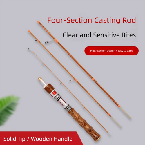1.4m Carbon Fiber Spinning Travel Rod – 4-Section UL Fishing Pole Spinning Fishing Rod Axl