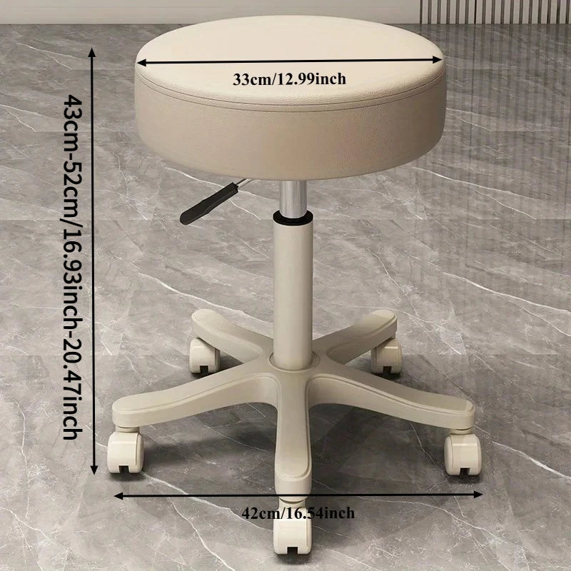 Lifting Rotating Salon Stool with Wheels | Barber & Manicure Salon Stool Axl