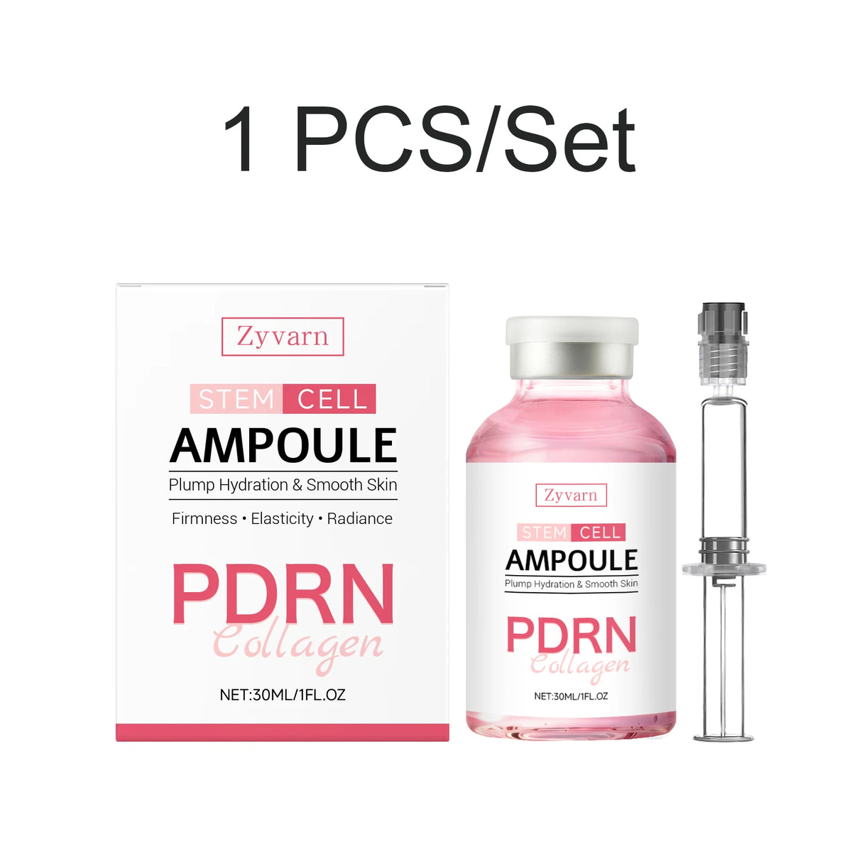 PDRN Collagen Ampoule & Plumping Balm Set – Hydrating Skincare Skincare Ampoule Set Axl Serum 1PCS