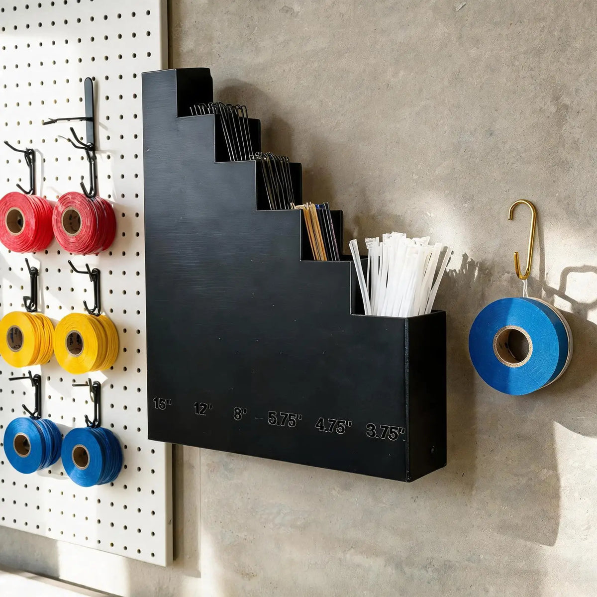 Wall Mount Zip Tie Organizer – Cable Tie Storage Dispenser Cable Tie Organizer Axl