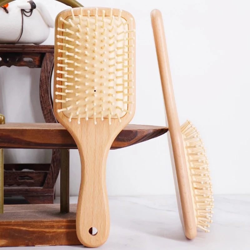 Wood Airbag Massage Hair Brush – Detangling Scalp Comb Hair Massage Brush Axl