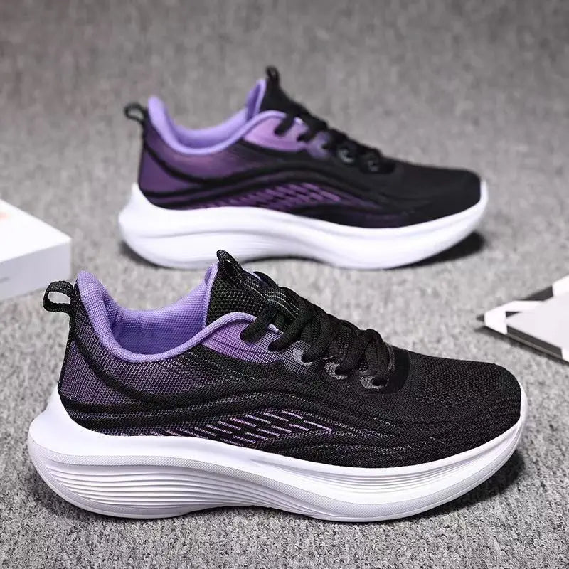 Women's Breathable Air Cushion Running Sneakers – Lightweight Women's Running Shoes Axl black 36