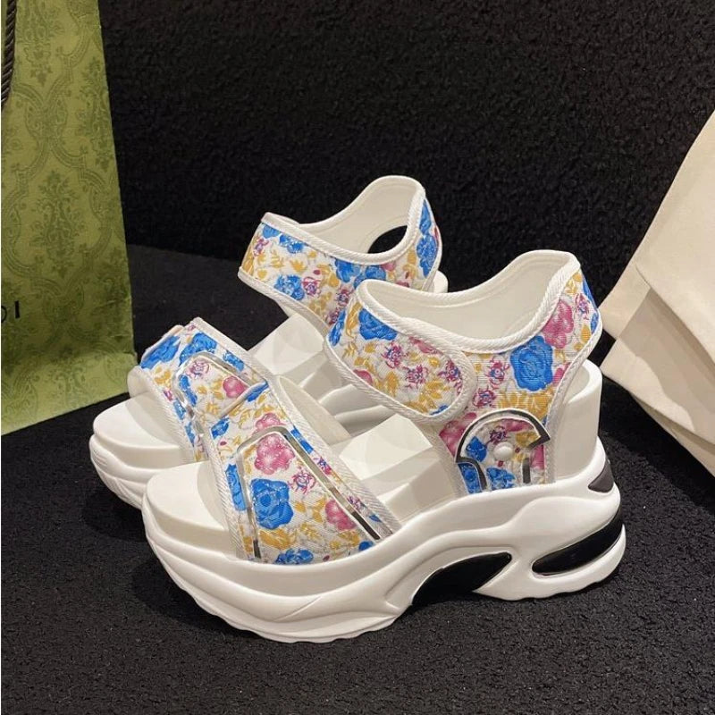 Women's Platform Wedge Sandals – Peep Toe High Heel Summer Platform Wedge Sandals Axl