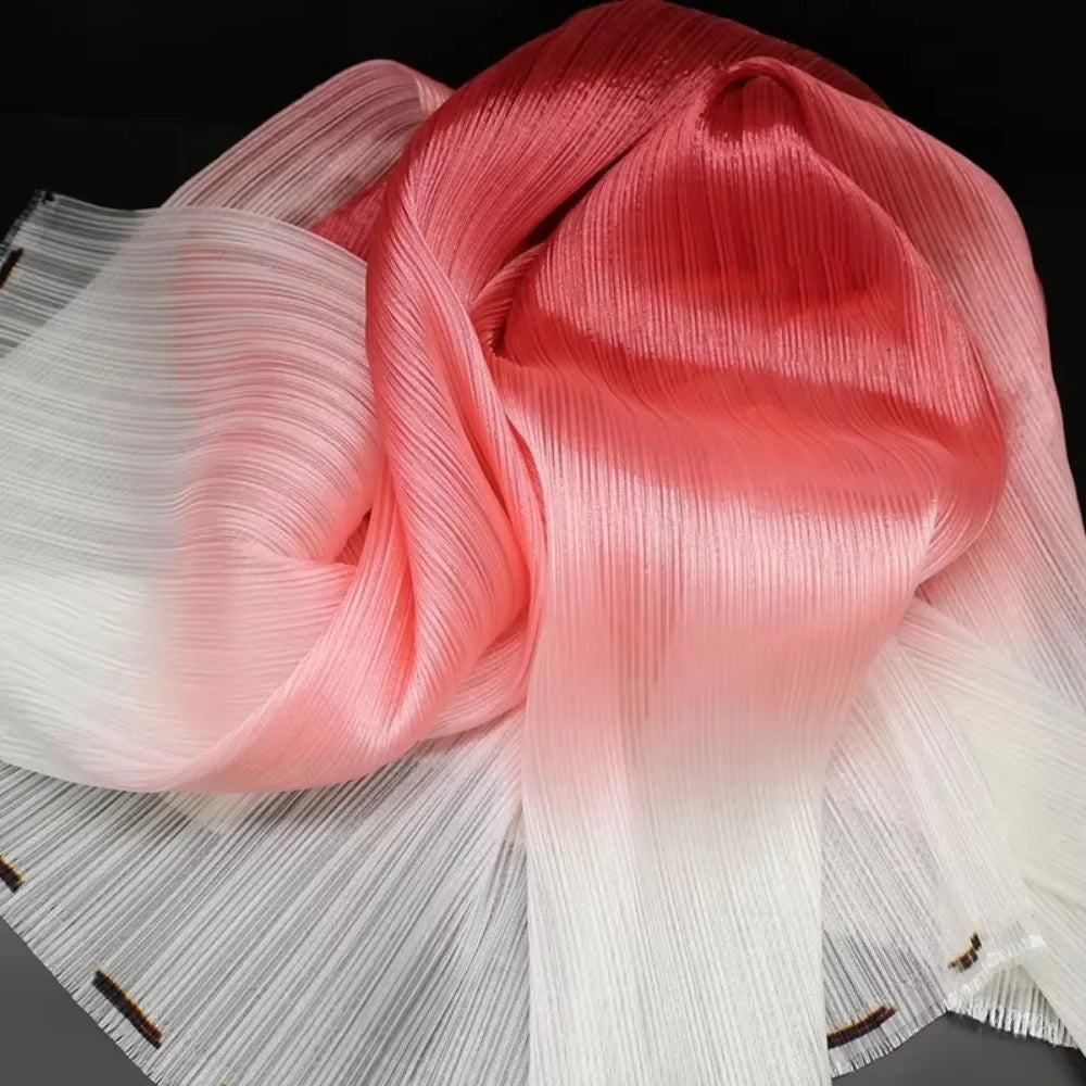 Gradient Pleated Organza Mesh Fabric – DIY Wedding Decor Organza Mesh Fabric Axl Red