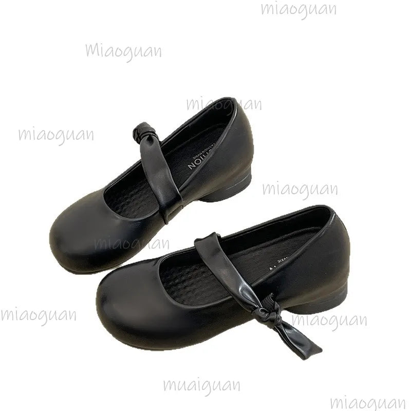 Women's Mary Jane Block Heel Pumps – Buckle Strap 7CM Block Heel Pumps Axl