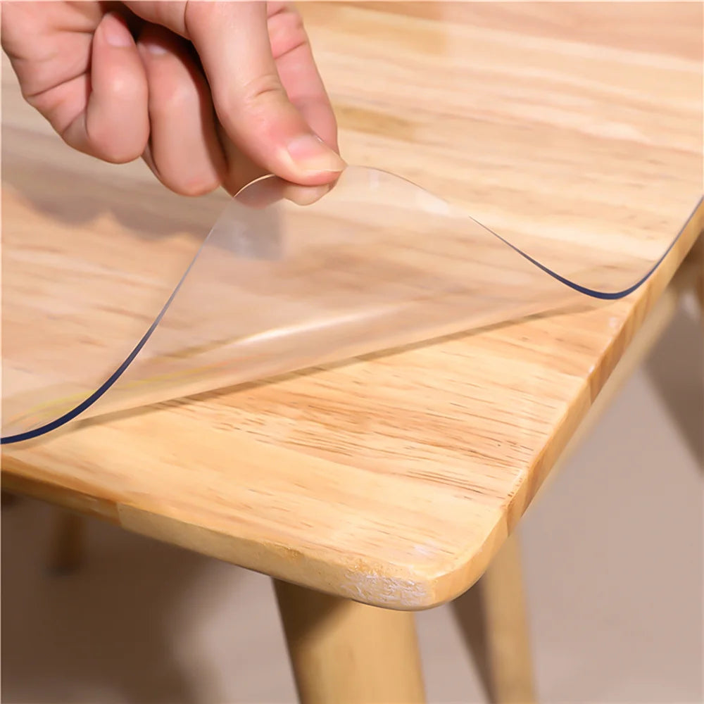 Clear PVC Table Protector 1mm – Heat & Scratch Resistant Cover Table Protector Cover Axl