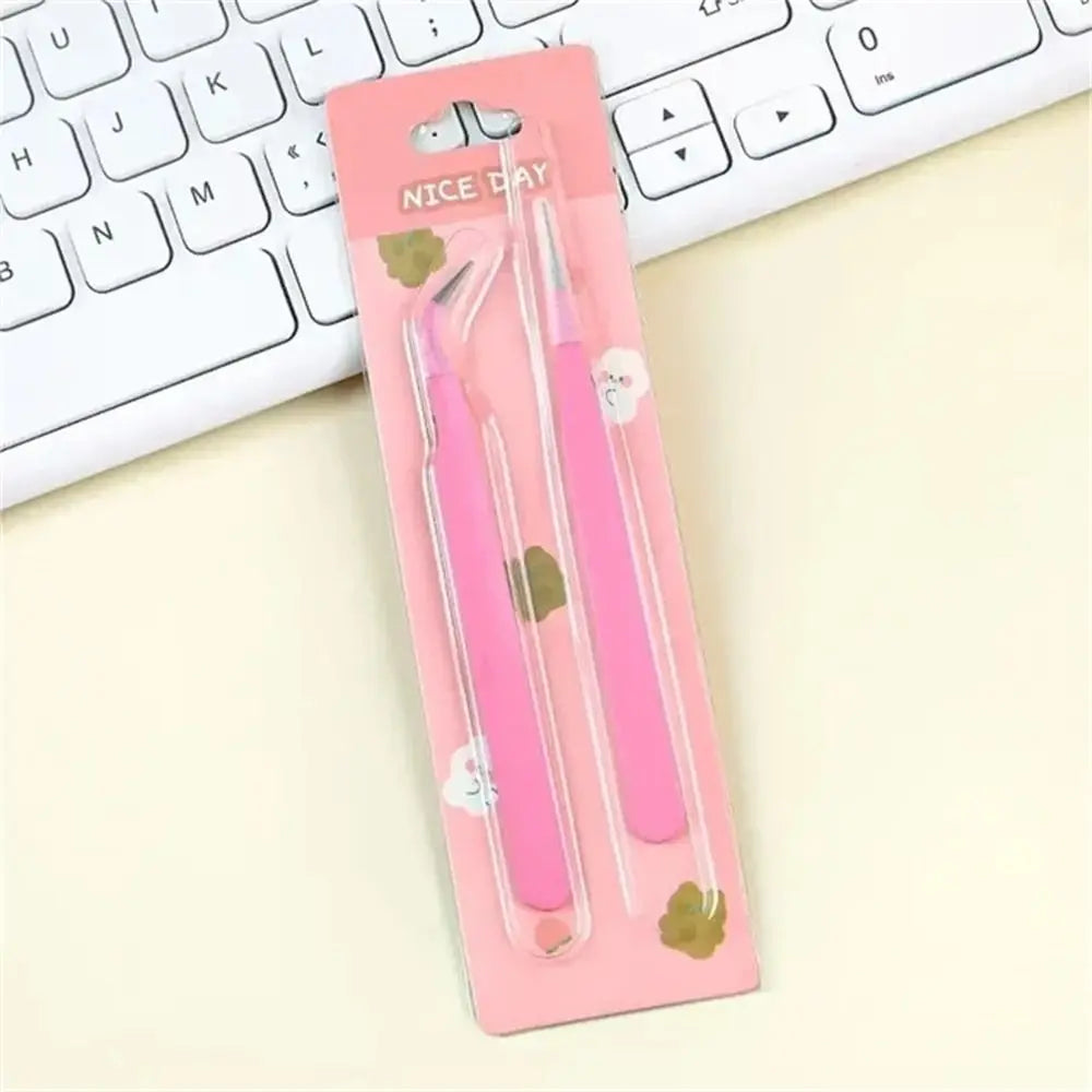 Macaroon Color Sticker Tweezers – DIY Journal Craft Tool Craft Tweezers Axl Pink