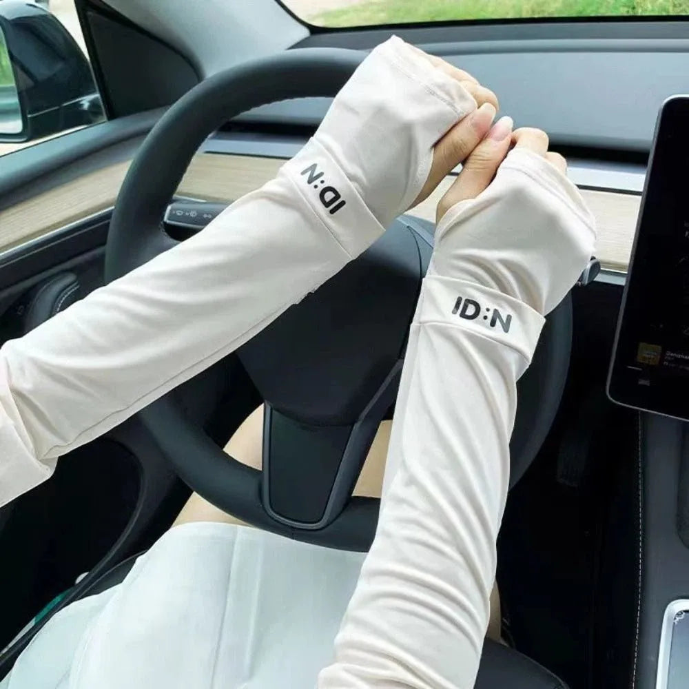Ice Silk UV Protection Arm Sleeves for Women – Summer Cycling UV Arm Sleeves Axl