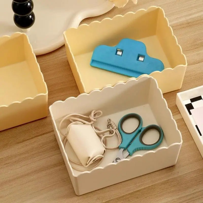Cream Cosmetic Storage Box – Dustproof Desktop Organizer Desktop Storage Box Axl