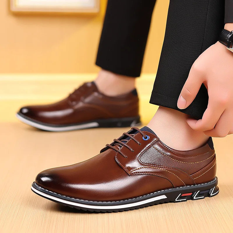 Men's Business Leather Loafers – Breathable Dress Shoes Men's Dress Loafers Axl