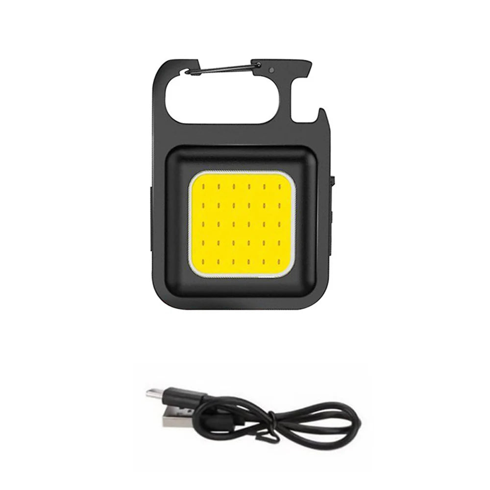 Portable COB Keychain Flashlight – 4 Modes, Magnet, USB Rechargeable COB Keychain Flashlight Axl 1pcs