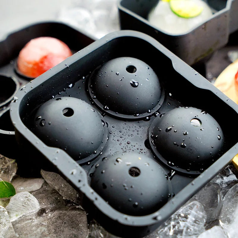 Silicone Ice Cube Tray with Lid – Ice Ball Mold for Whiskey Silicone Ice Tray Axl