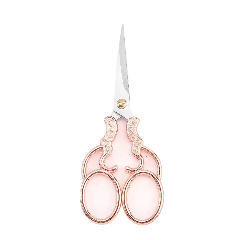 Gourd Pattern Vintage Stainless Steel Sewing Scissors 12.5cm Sewing Scissors Axl Rose Gold gourd