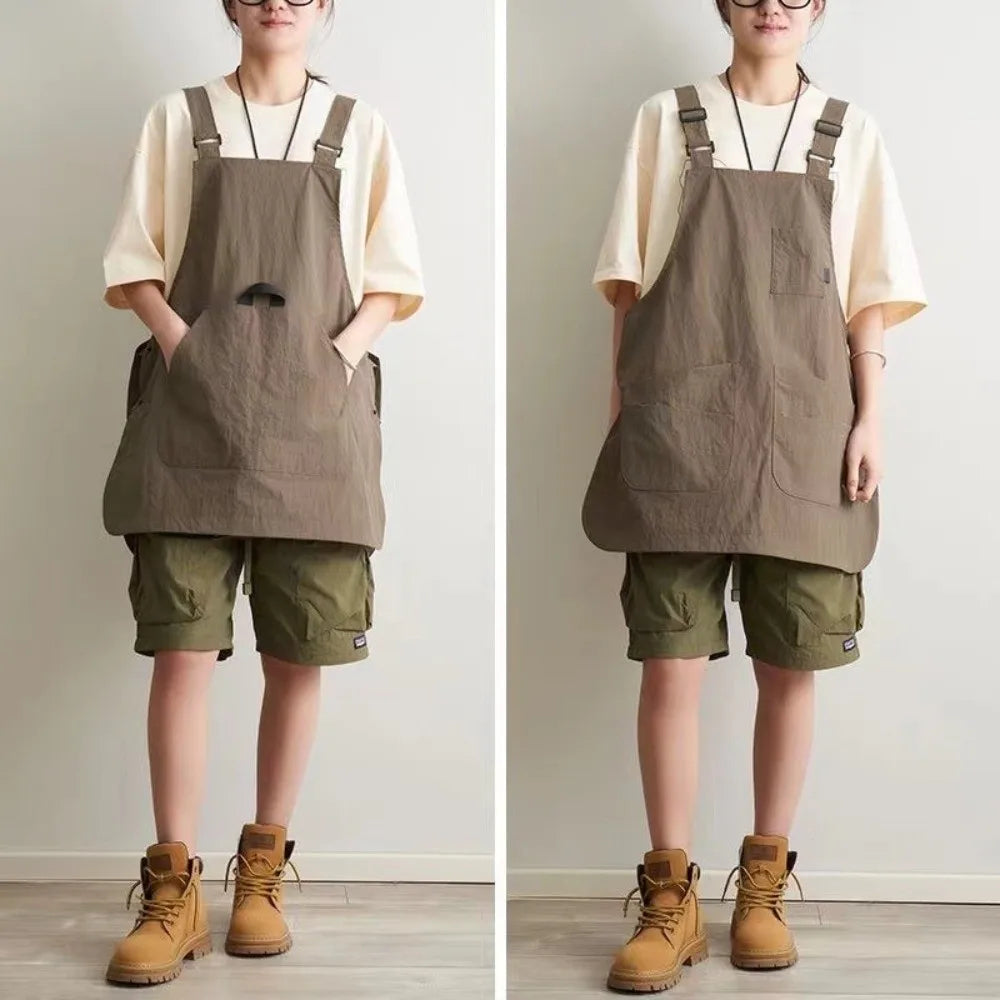 Unisex Cotton Waist Apron – Waterproof Double-Sided Workwear Kitchen Waist Apron Axl