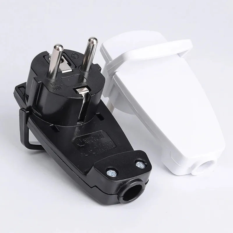 Ultra-Slim Euro Universal Plug – German & French Self-Assembly Electrical Plug Axl
