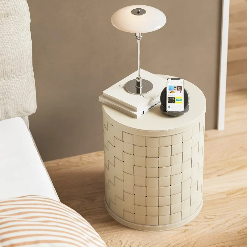 Leather Storage Basket with Lid | Decorative Laundry Organizer Storage Basket Axl