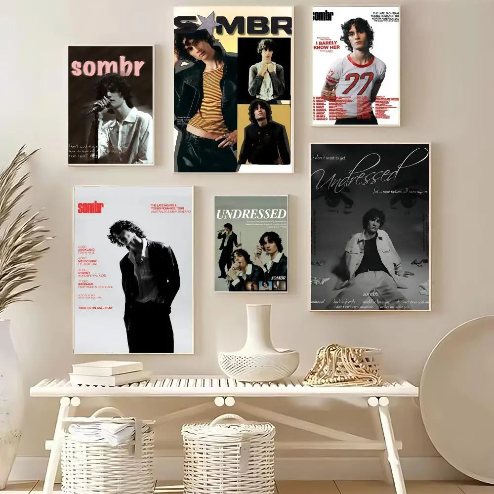 Sombr Singer HD Poster – Self-Adhesive Waterproof Wall Art Wall Art Poster Axl