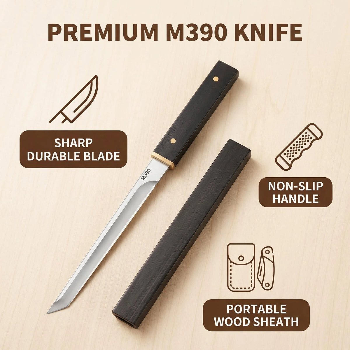 Stainless Steel Utility Knife with Blade Guard | Kitchen & Fruit Utility Kitchen Knife Axl