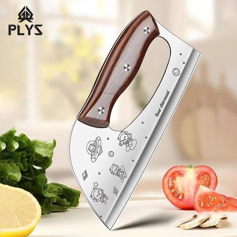 PLYS Forged Chef's Knife – 20cm Stainless Steel Cleaver Chef's Knife Axl