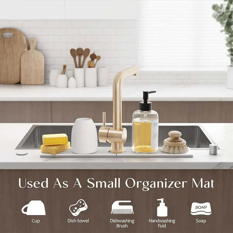 Diatomite Sink Faucet Mat – Quick-Drying Stone Splash Guard Sink Faucet Mat Axl