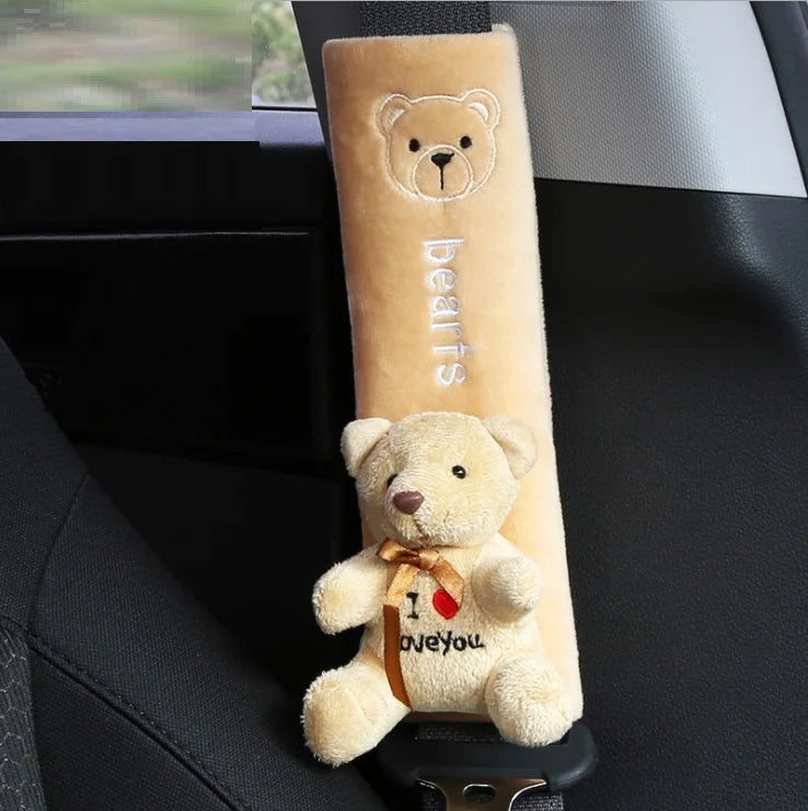 Cute Animal Plush Car Seat Belt Shoulder Pad Cover Universal Seat Belt Cover Axl 5