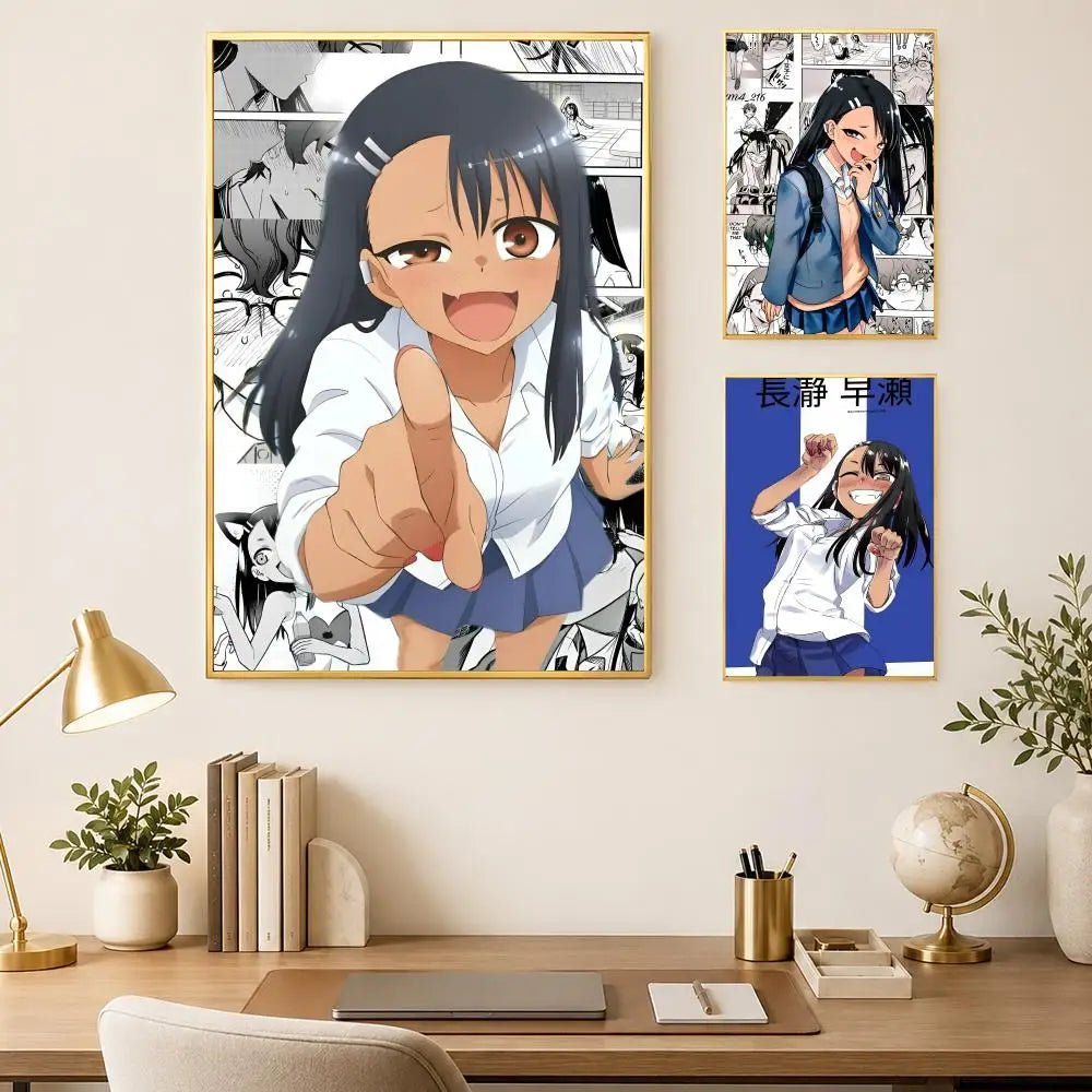 Miss Nagatoro Self-Stick HD PVC Wall Poster | Anime Decor Anime Wall Poster Axl