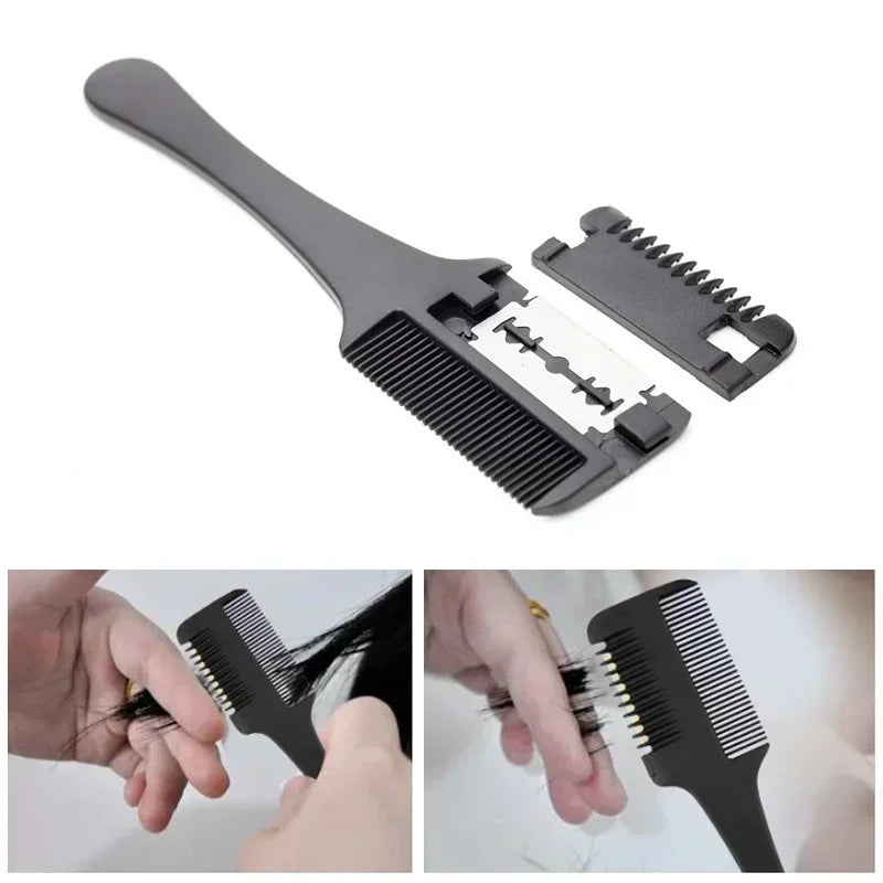 Double-Edge Hair Thinning Razor Comb – DIY Salon Tool Hair Thinning Razor Comb Axl