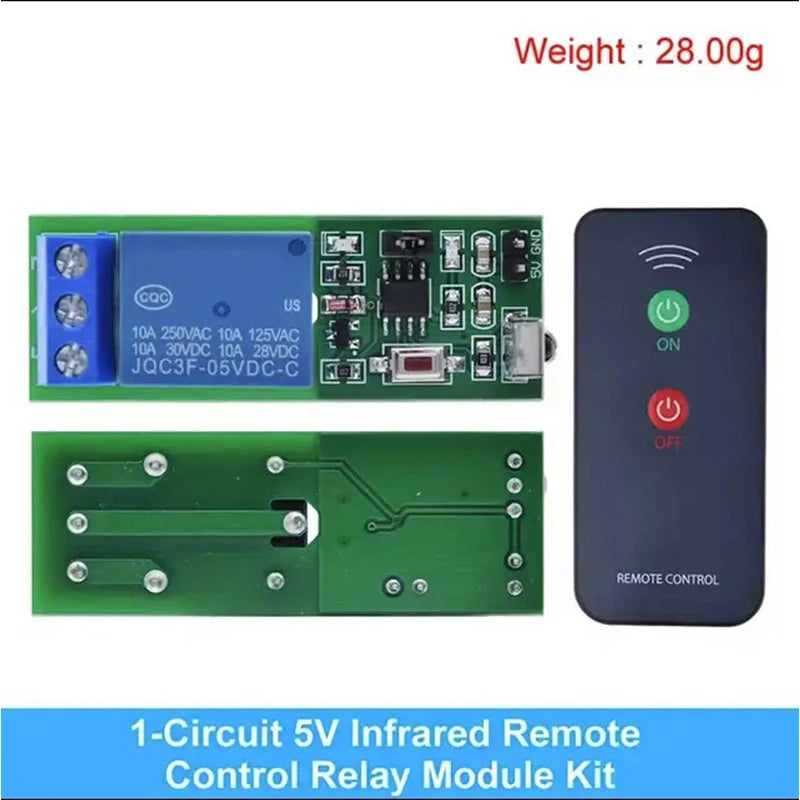 1-Channel DC 12V IR Remote Relay Switch Module for Arduino Relay Switch Module Axl 5V