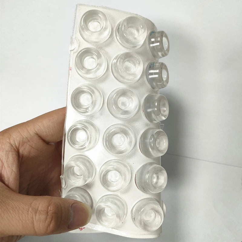 12-Pack Clear Self-Adhesive Silicone Cabinet Door Bumpers Cabinet Door Bumpers Axl