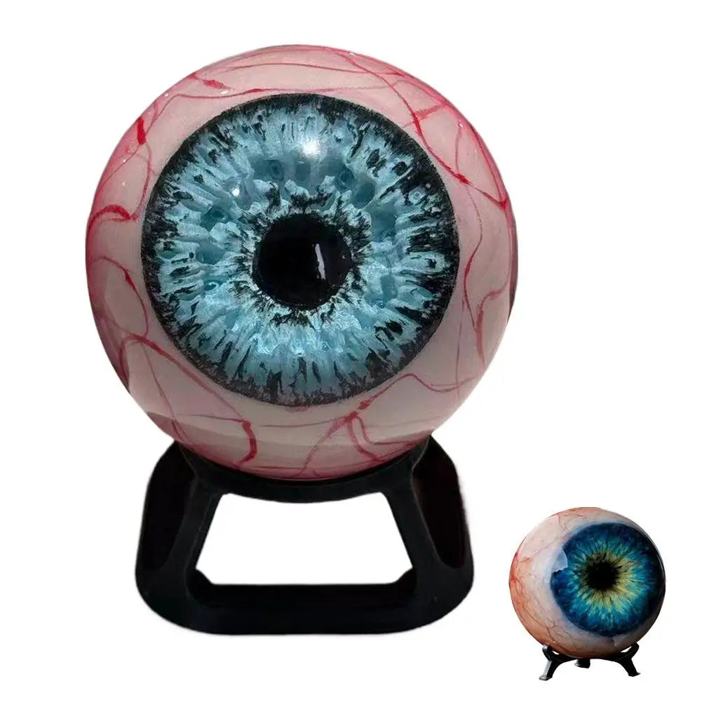Realistic Resin Eyeball Ornament with Stand | Gothic Halloween Decor Halloween Ornament Axl Green