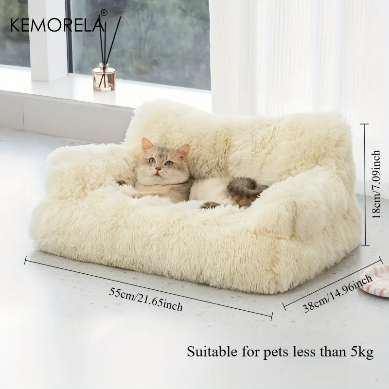 KEMORELA Luxury Long-Hair Cat Sofa Bed for Large Cats Cat Sofa Bed Axl