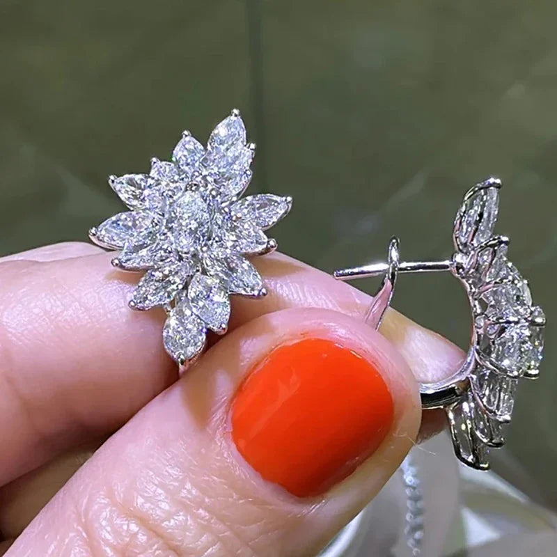 Huitan CZ Crystal Hoop Earrings – Bridal & Luxury Jewelry Crystal Hoop Earrings Axl