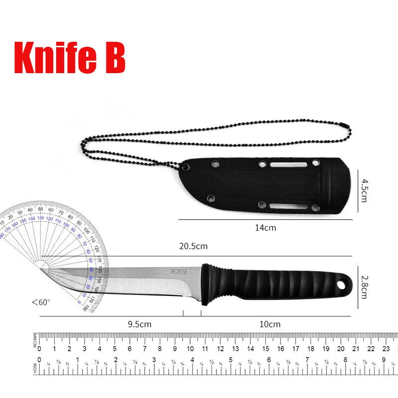 Outdoor Fixed Blade Camping Knife with Sheath | Stainless Steel Fixed Blade Knife Axl 1pc White