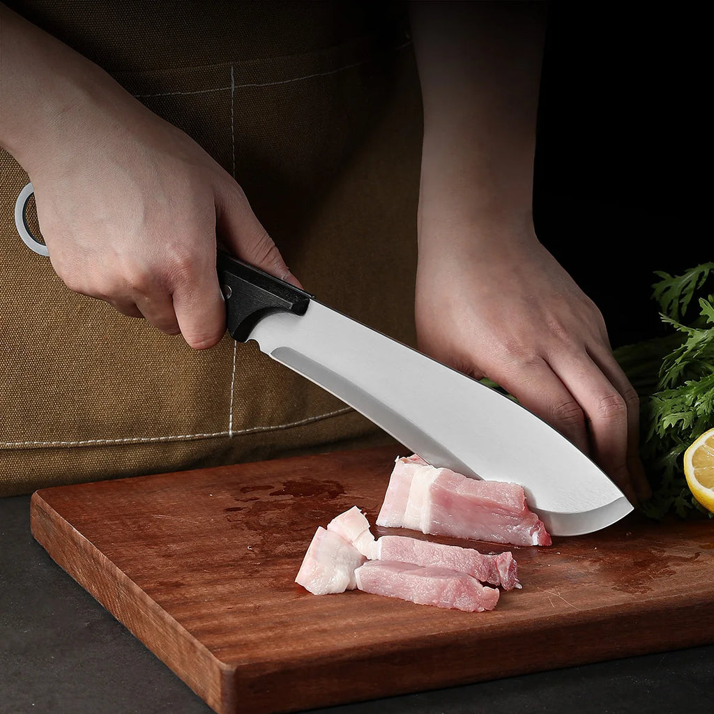 SHENJIU Stainless Steel Butcher Knife – Meat & Bone Cutter Butcher Knife Axl