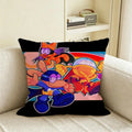 Cartoon Dog & Man Linen Cushion Cover – Sofa, Bed & Chair Decorative Cushion Cover Axl White5 60X60cm