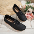 Women's Lace-Up Loafers – Soft Sole Lightweight Flat Casual Shoes Women's Flat Loafers Axl Black 37