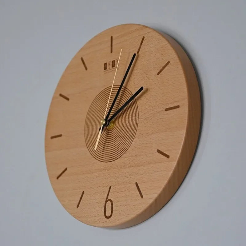 Wood Grain Silent Wall Clock – Nordic Minimalist 30cm Silent Wall Clock Axl