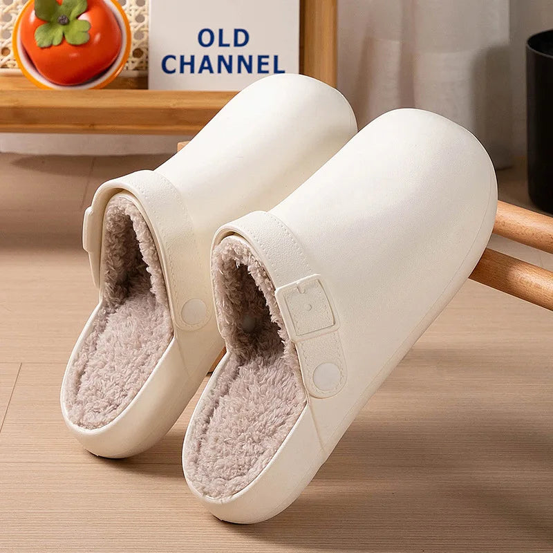 Women's Non-Slip Suede Indoor Slippers – Cozy & Lightweight Indoor Slippers Axl White 42-43