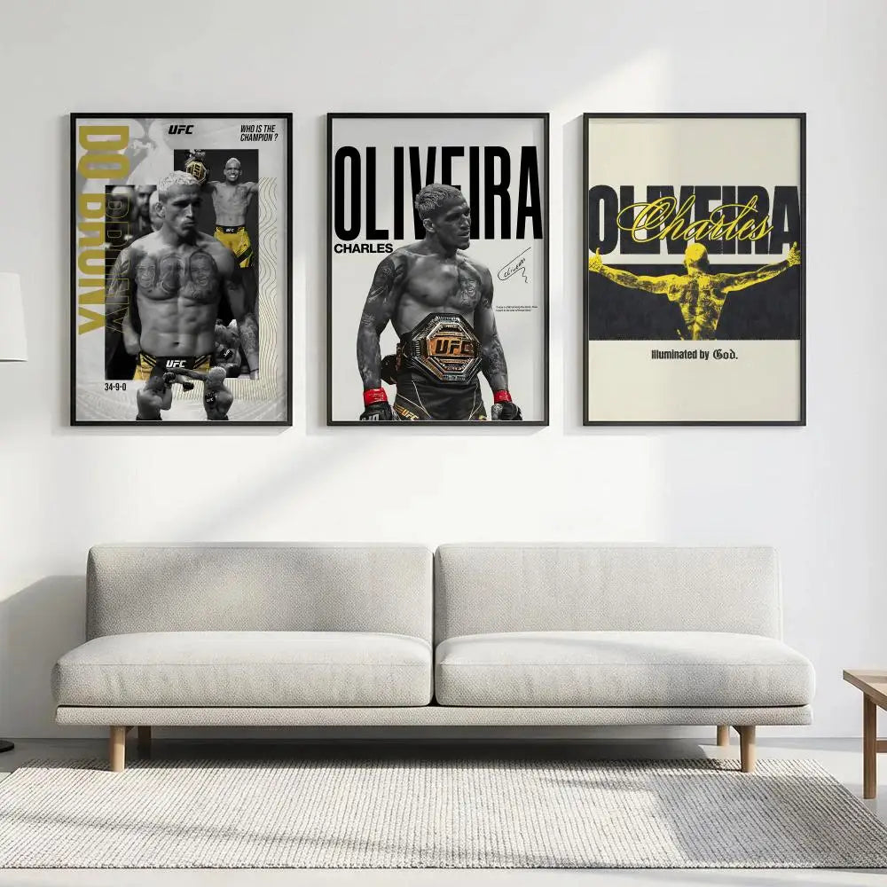 Charles Oliveira HD Poster – Waterproof MMA Wall Art Decor Wall Art Poster Axl