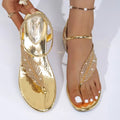 Women's Rhinestone Slip-On Sandals – Lightweight & Stylish Women's Sandals Axl 38 Gold