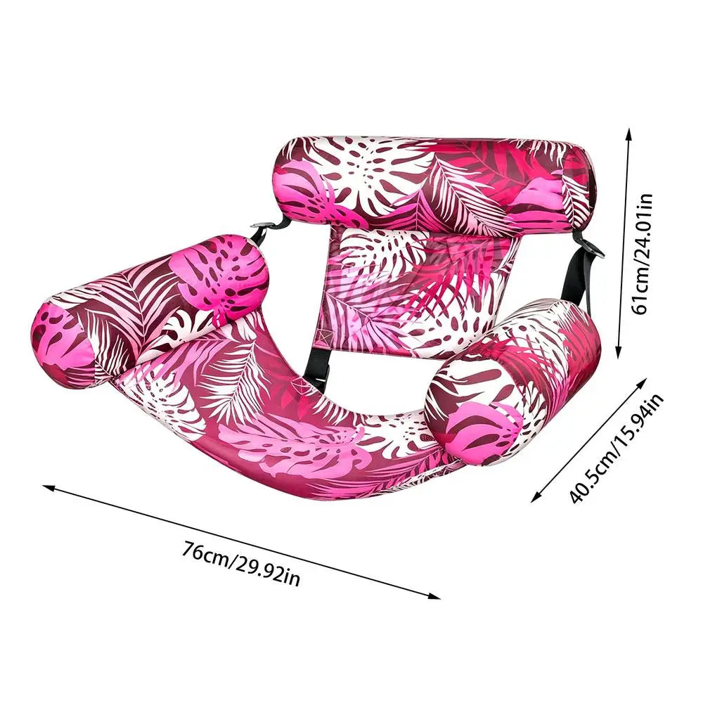 Inflatable Pool Floating Lounger Chair for Adults | Water Float Pool Float Lounger Axl Pink