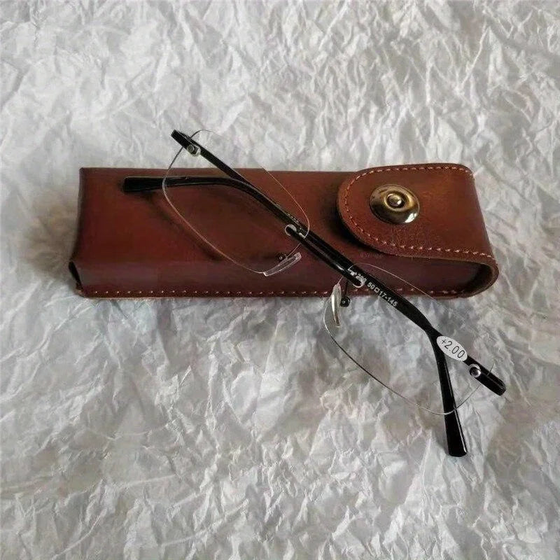Classic Genuine Leather Eyeglasses Case – Slim Unisex Design Eyeglasses Case Axl